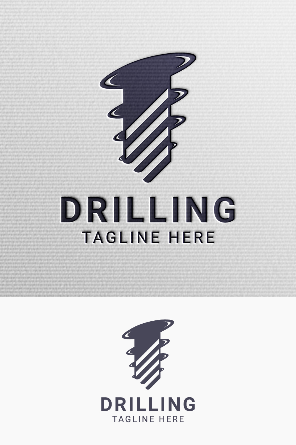 Drilling logo template design for oil, gas and mining businesses pinterest preview image.