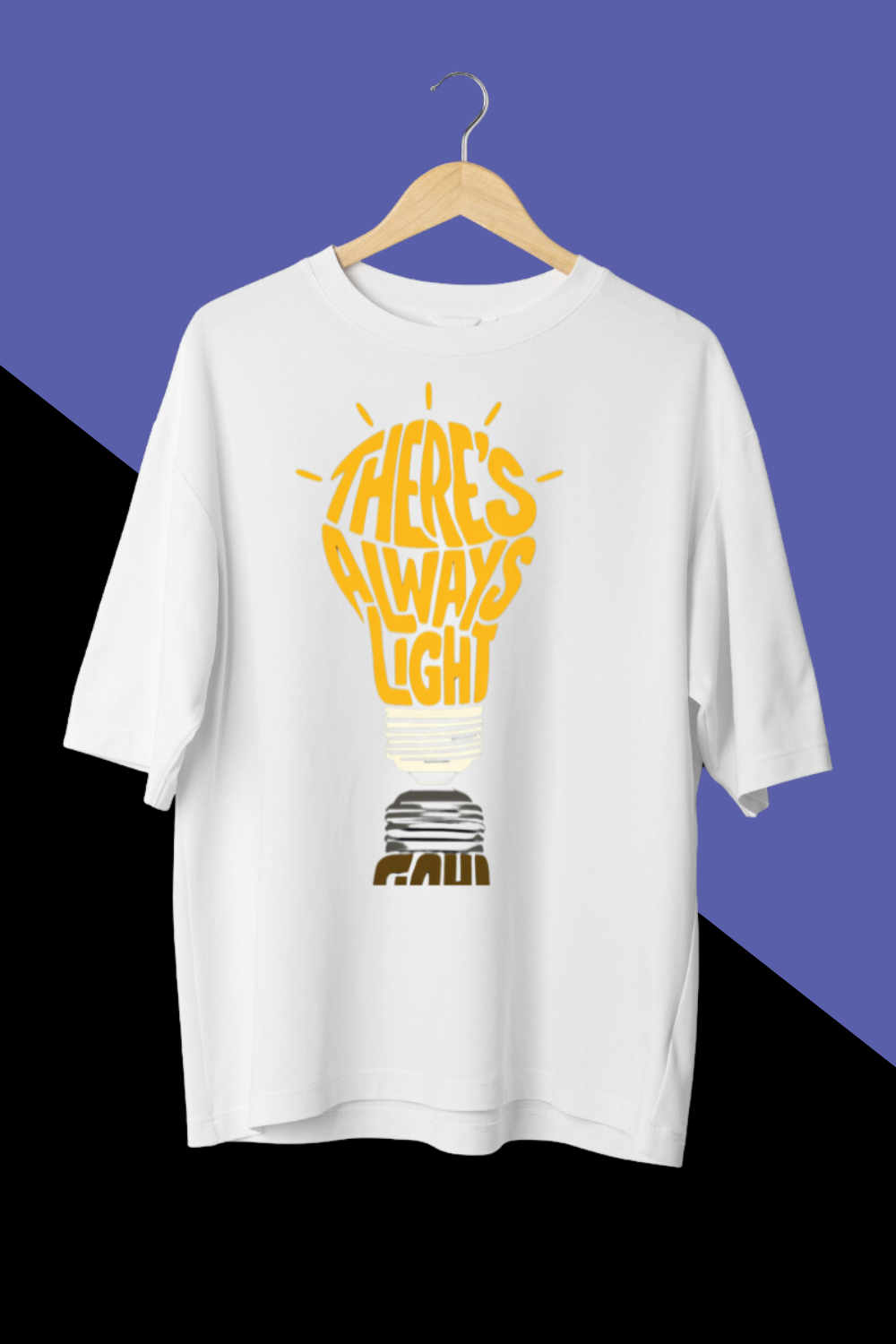 "Always Light Tee" T-shirt Design Bundle pinterest preview image.