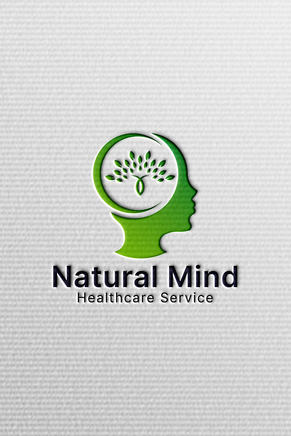 Mental health logo icon vector symbol design with nature and mind concept pinterest preview image.