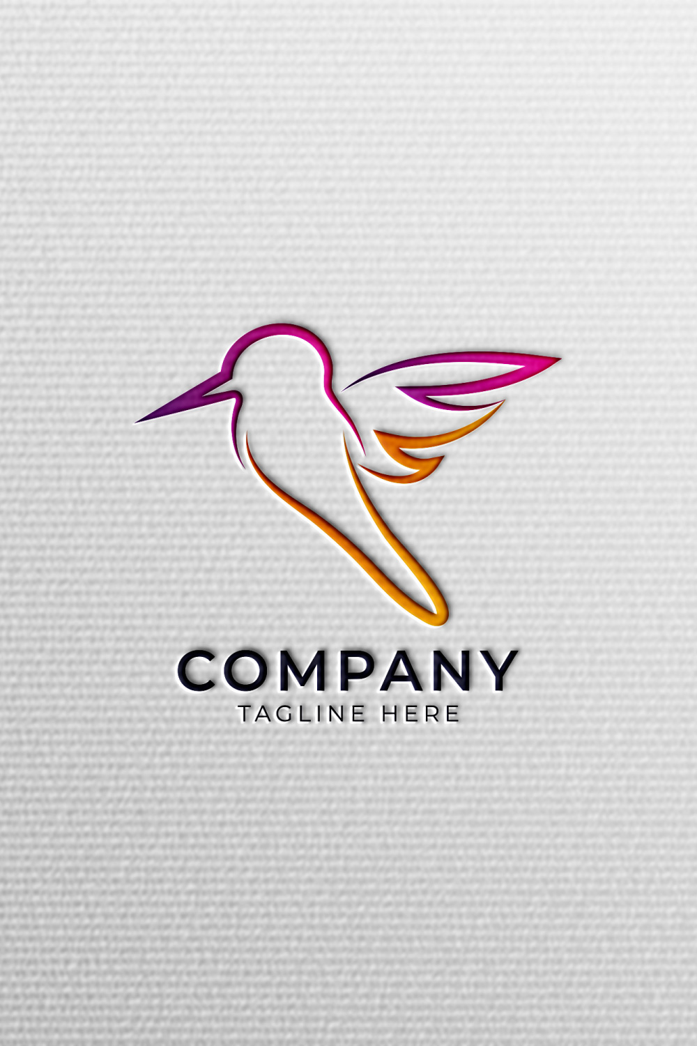 Flying bird abstract colorful logo template pinterest preview image.