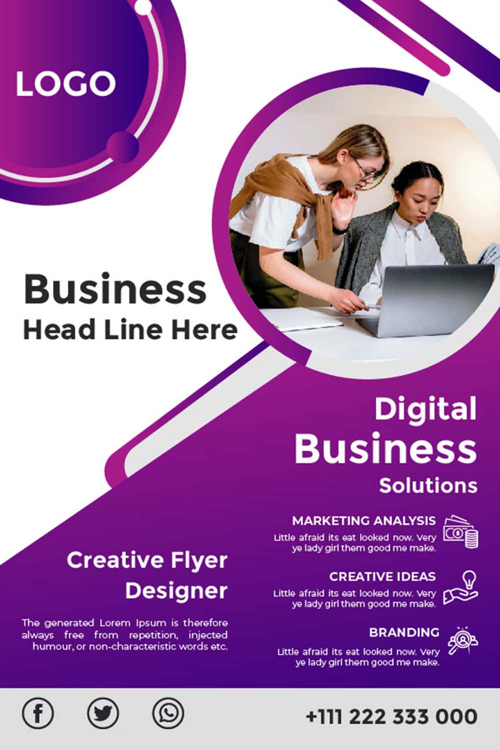 Business Flyer Design pinterest preview image.