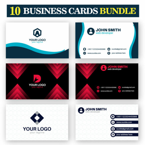 10 BUSINESS CARDS BUNDLE cover image.