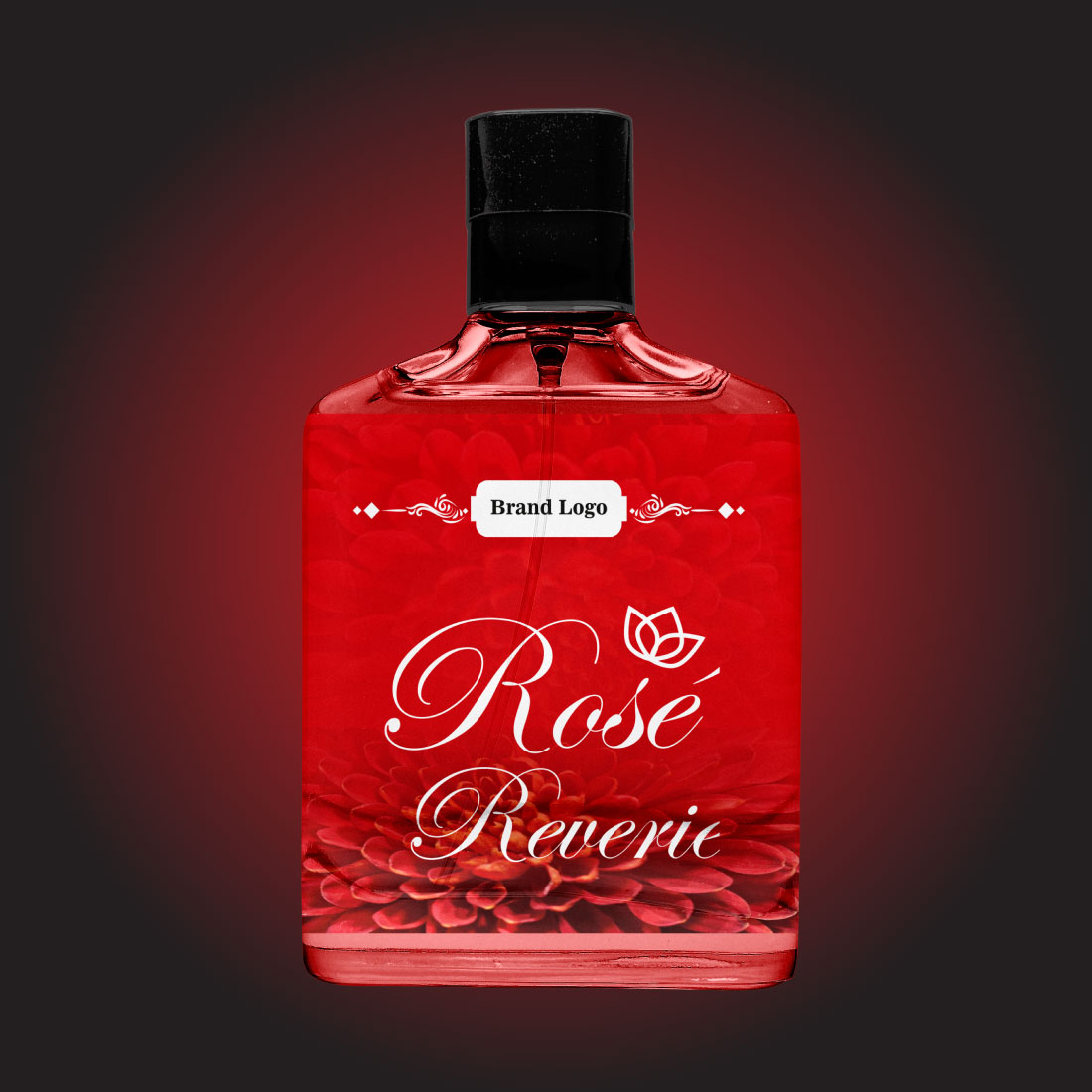 Perfume Label Design Bundle – Vibrant & Elegant Themes in Red, Purple, Orange, Yellow, and Pink preview image.