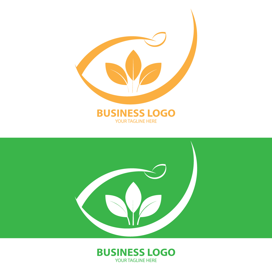 A Green growth logo with leaves for your business and company brand identity, A growth leaves logo preview image.