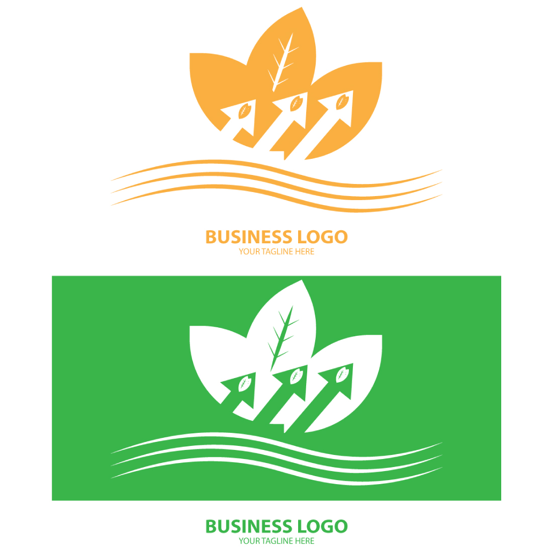 A Green growth logo for your business and company brand identity, A modern logo preview image.