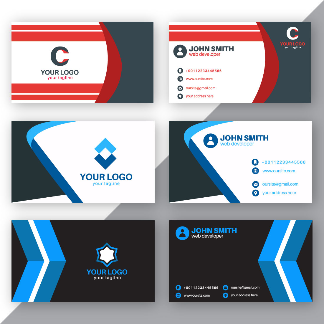 10 BUSINESS CARDS BUNDLE preview image.