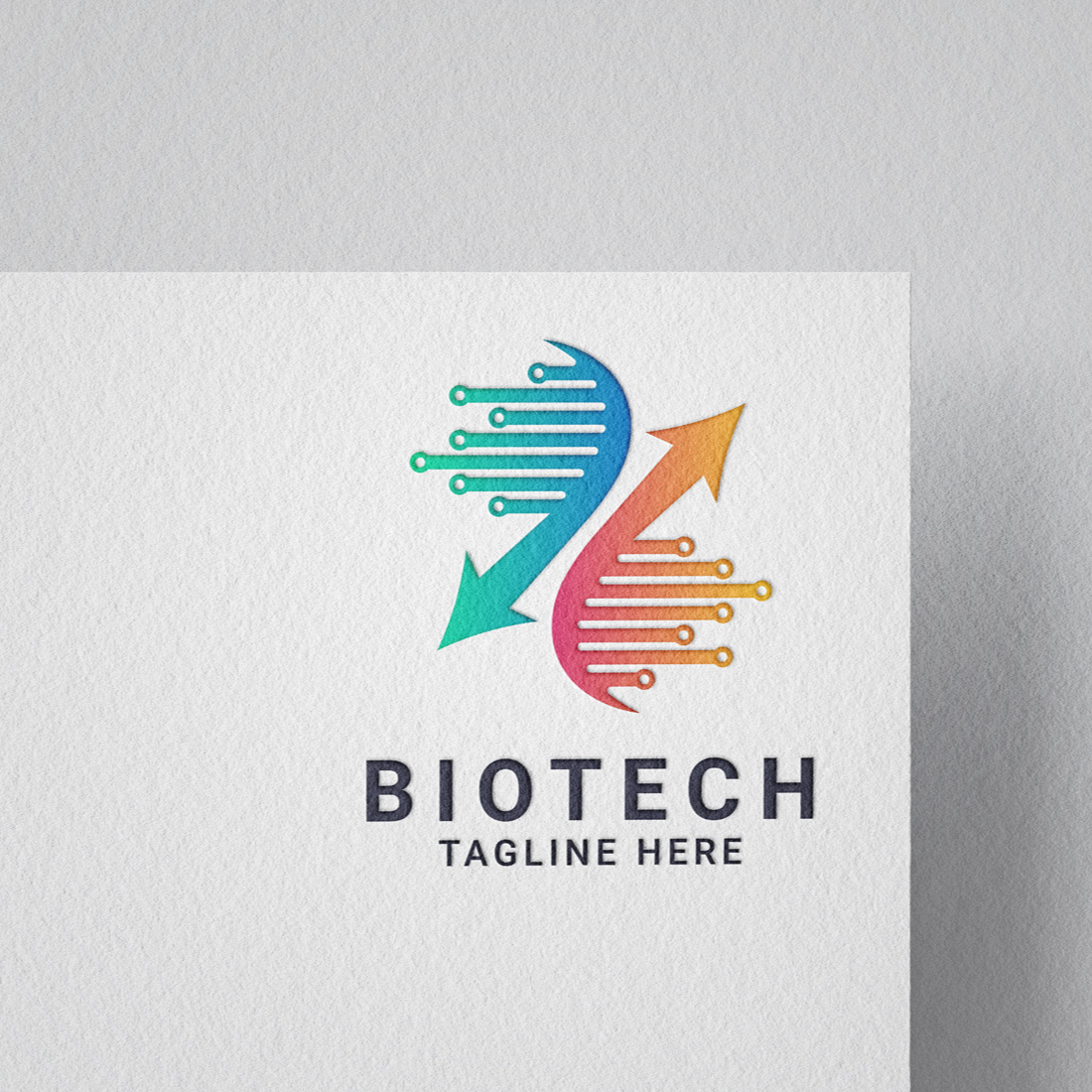 Biotech development logo template design for healthcare and medical services cover image.