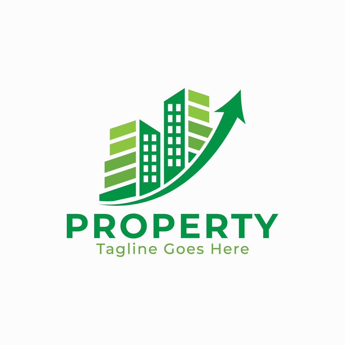 Property and real estate development logo template design cover image.