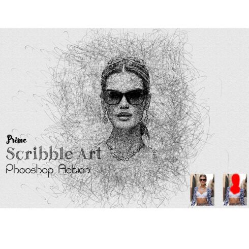 Prime Scribble Art Photoshop Actio cover image.