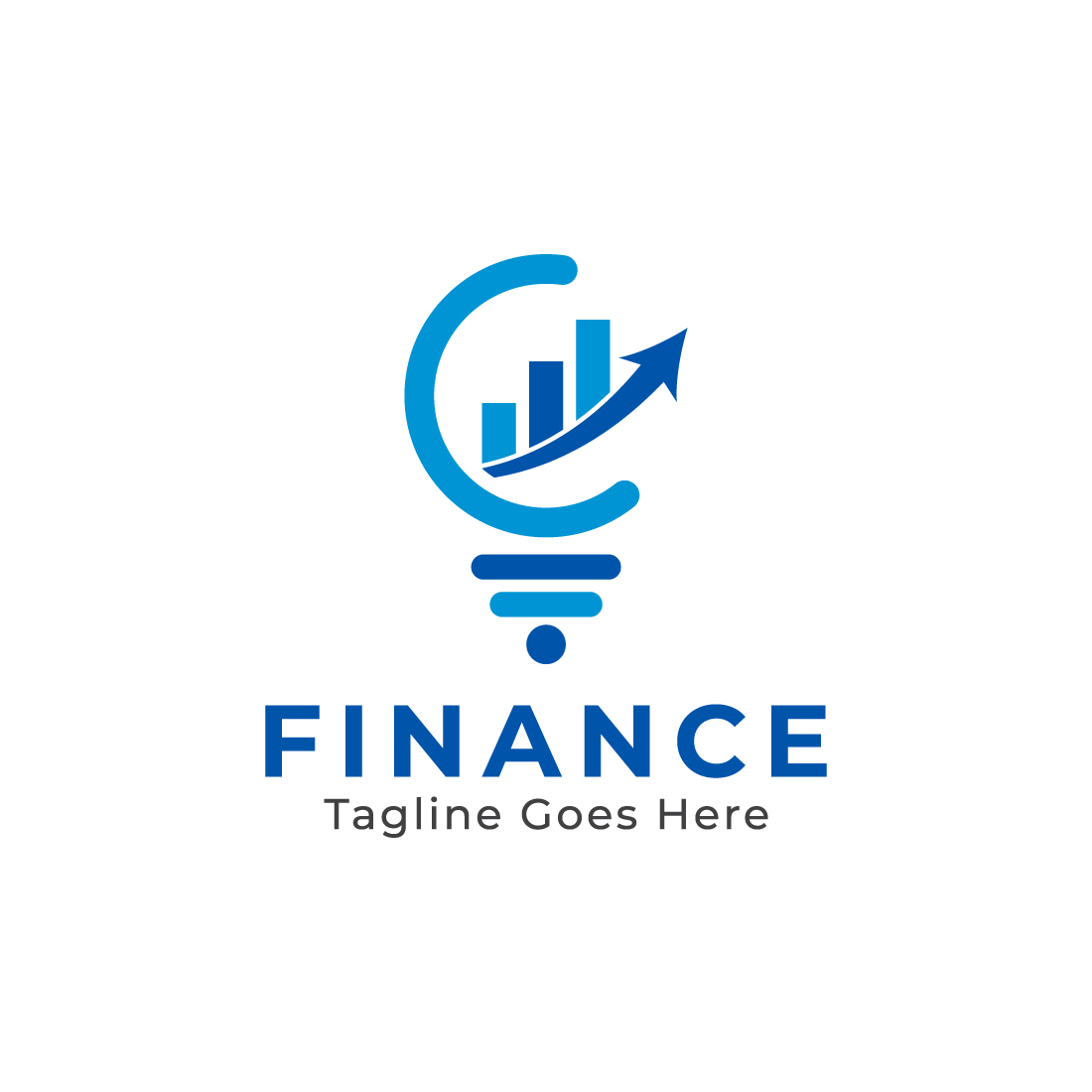 Consulting and finance management business logo cover image.