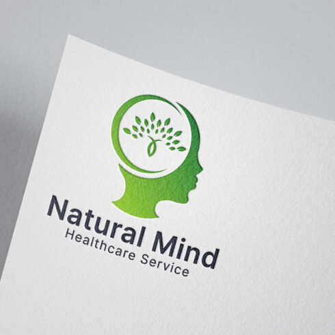 Mental health logo icon vector symbol design with nature and mind concept cover image.