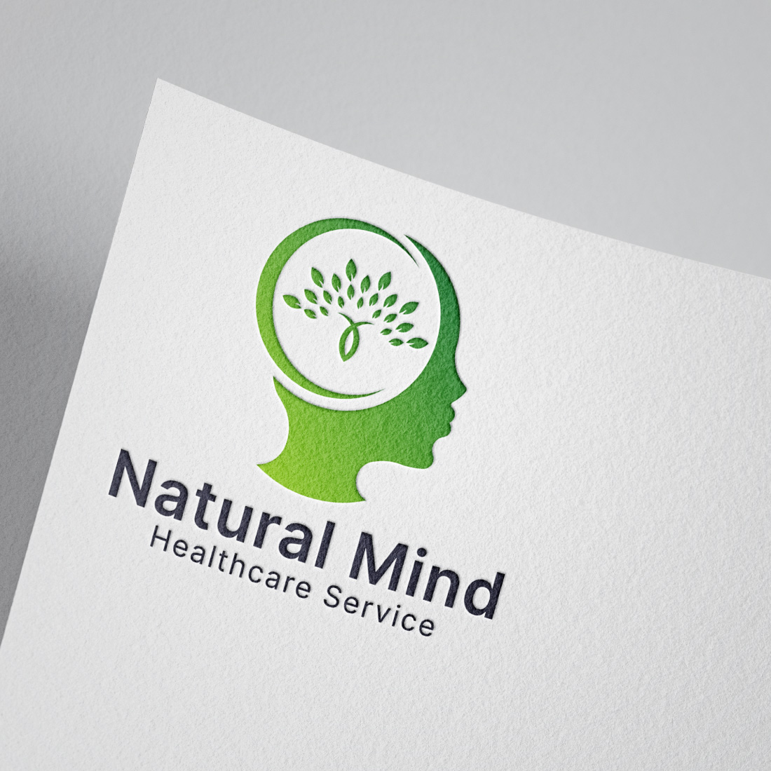 Mental health logo icon vector symbol design with nature and mind concept cover image.