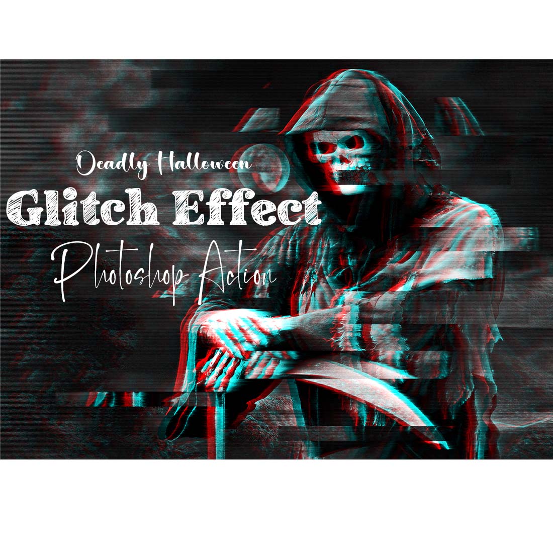 Deadly Halloween Glitch Effect cover image.