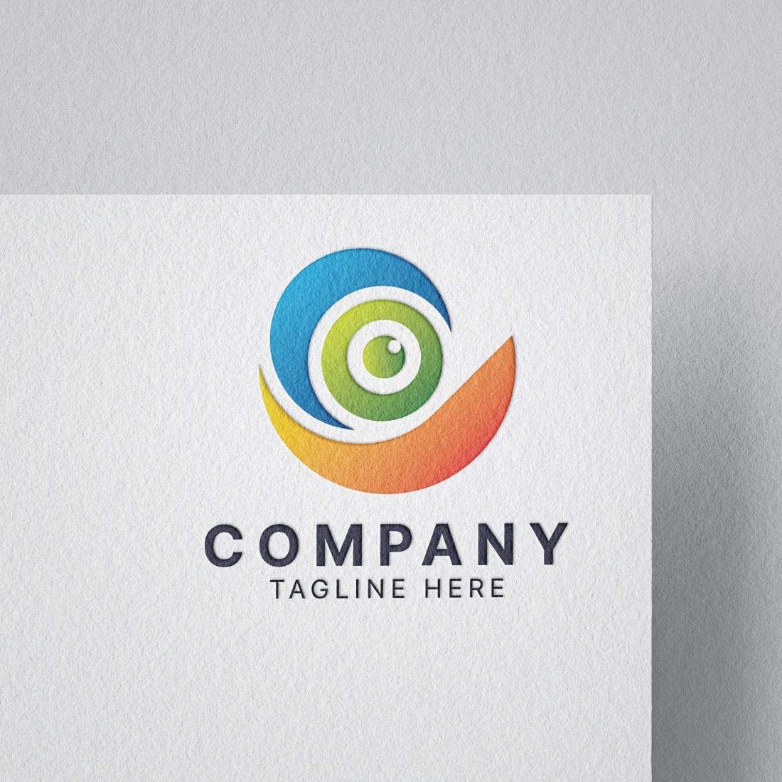 Abstract colorful eye care medical clinic logo template design preview image.