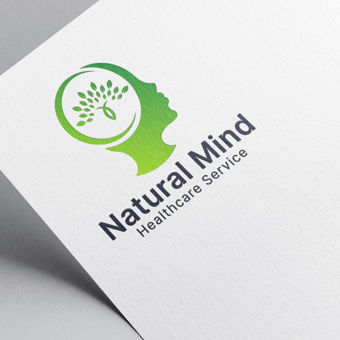 Mental health logo icon vector symbol design with nature and mind concept preview image.