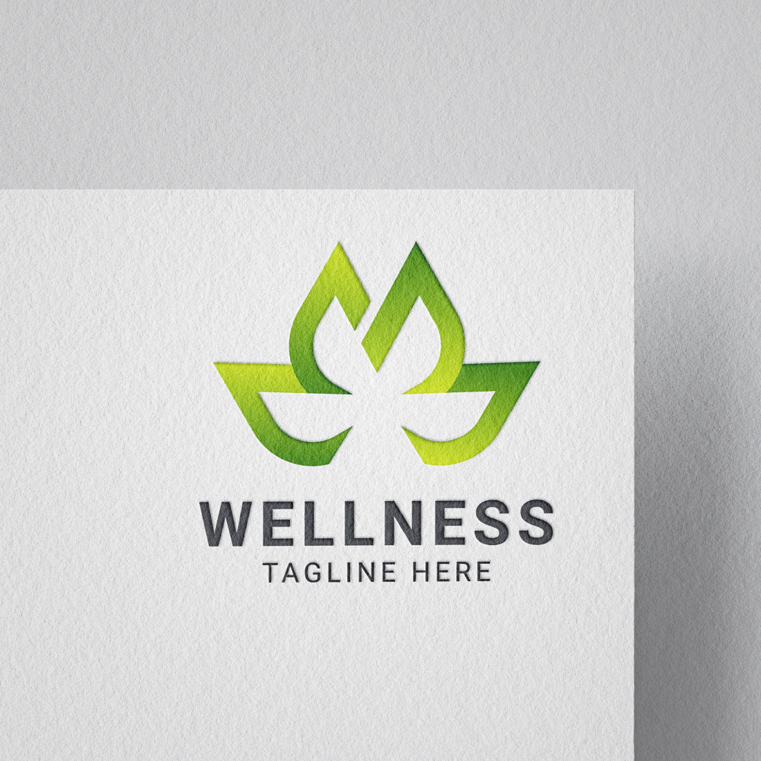 Abstract flower natural green logo template design preview image.