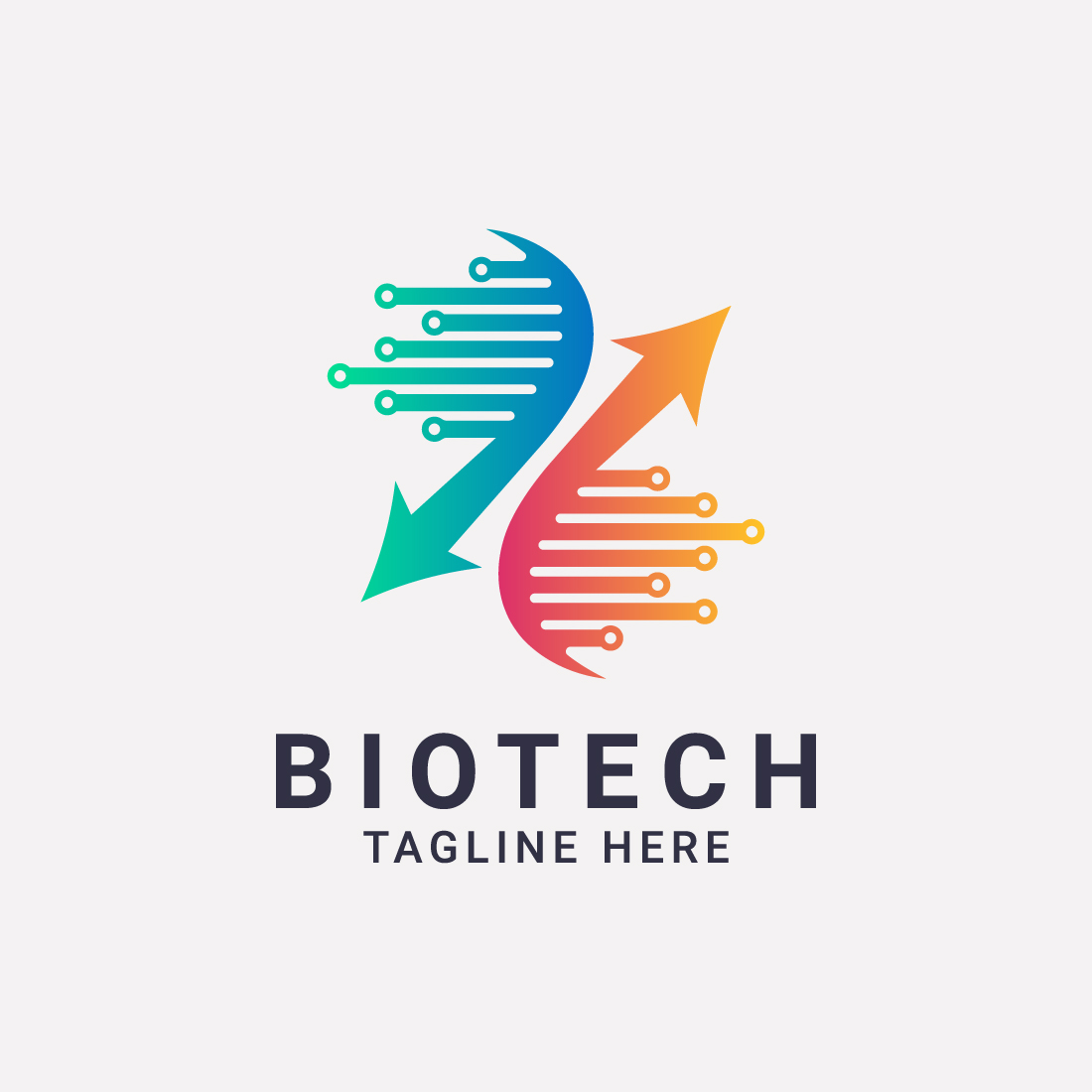 Biotech development logo template design for healthcare and medical services preview image.