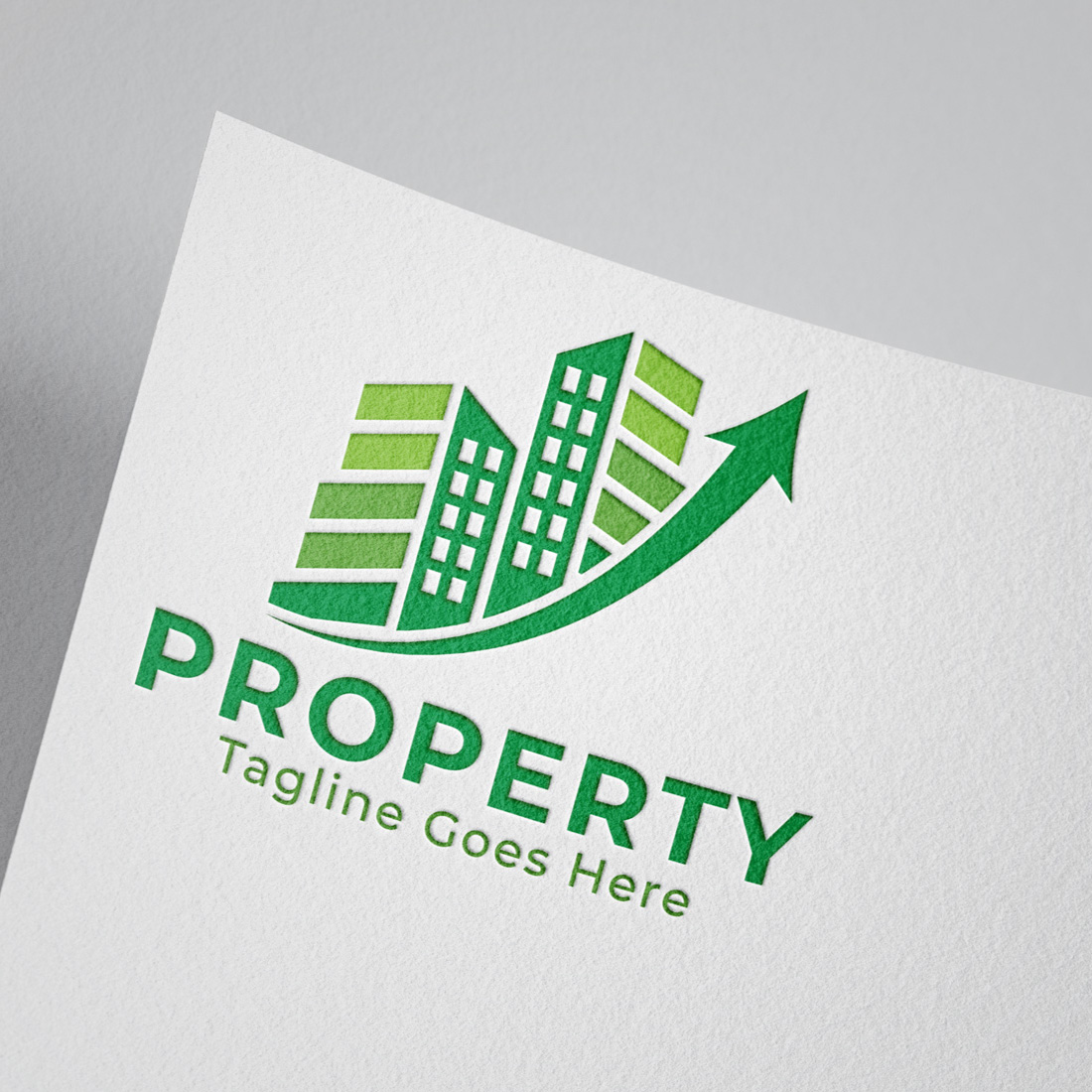 Property and real estate development logo template design preview image.