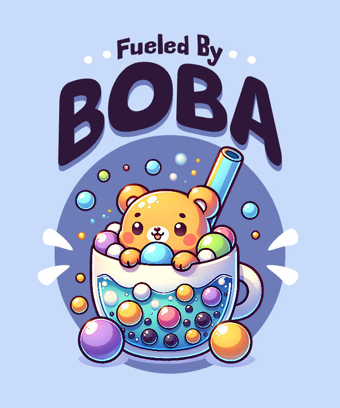 purple cute fueled by boba 733