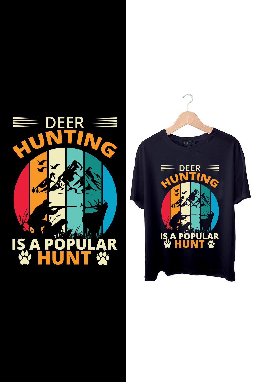 Hunting T-shart Design pinterest preview image.