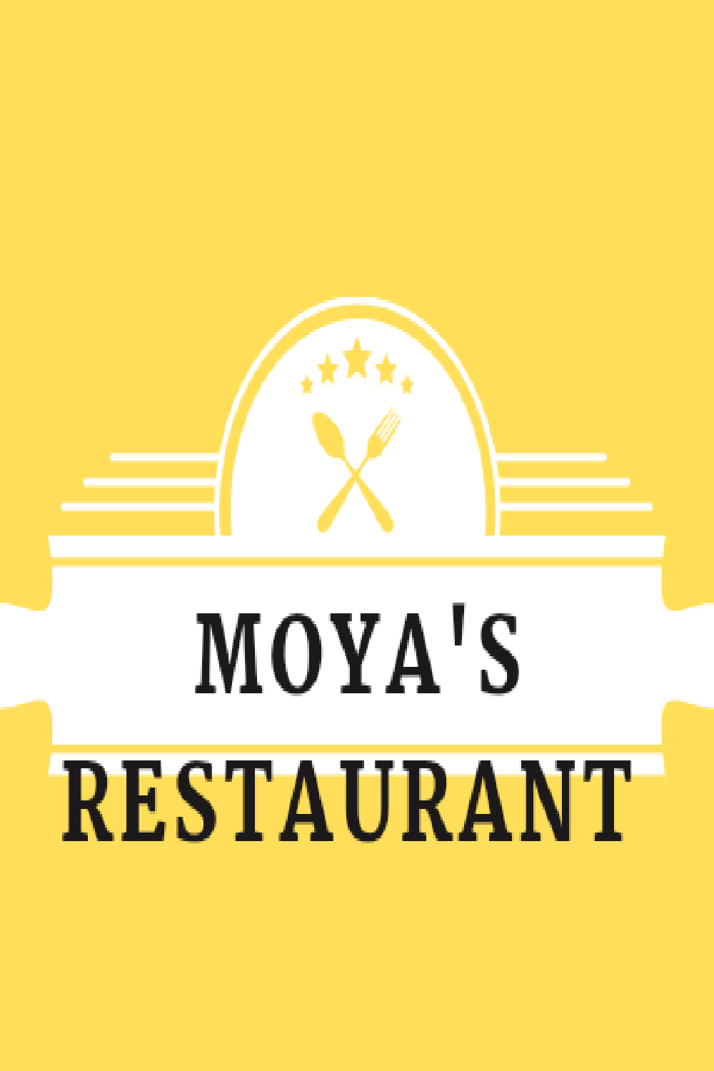 Restaurant logo pinterest preview image.