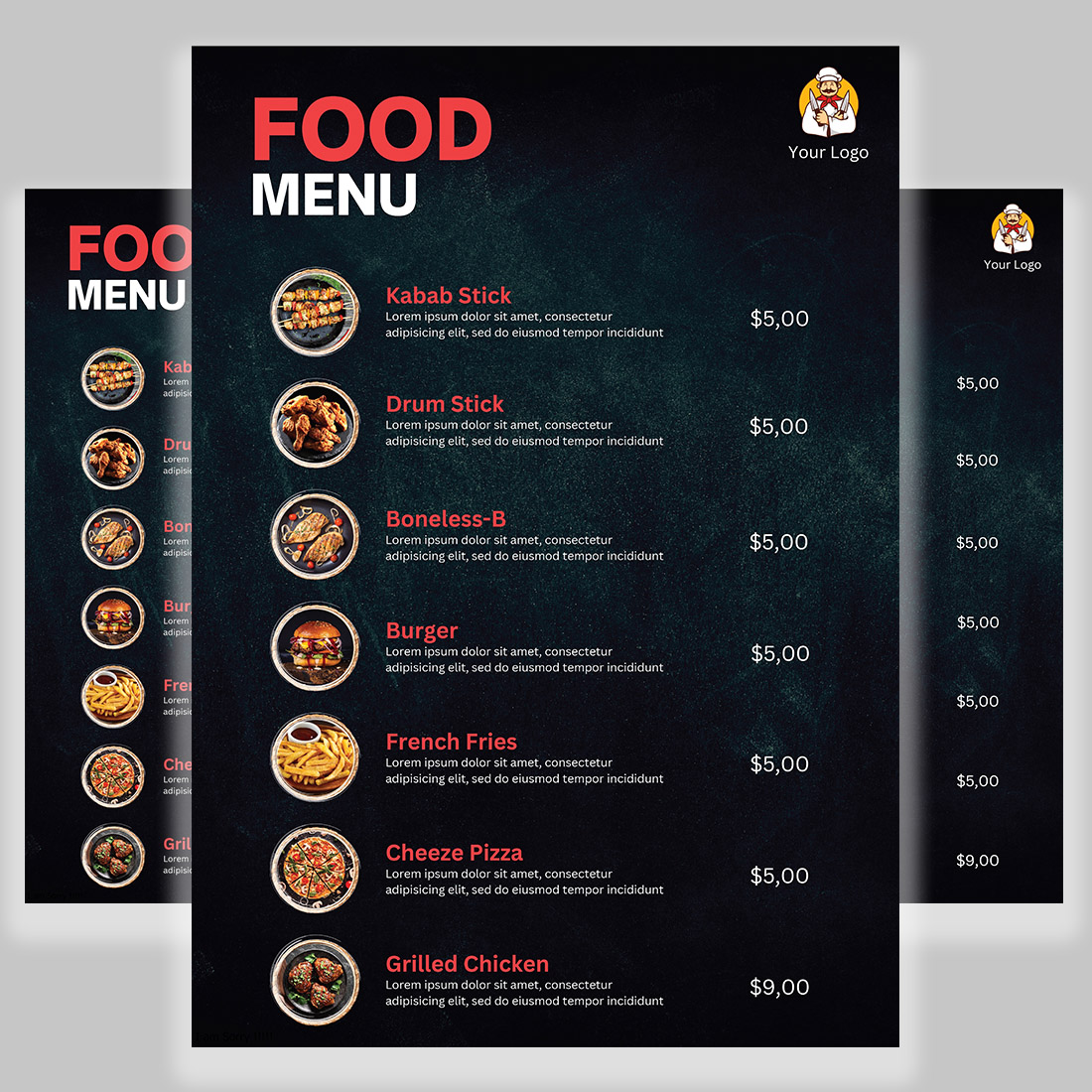 Restaurant Food Menu List - High Resolution Vextor cover image.