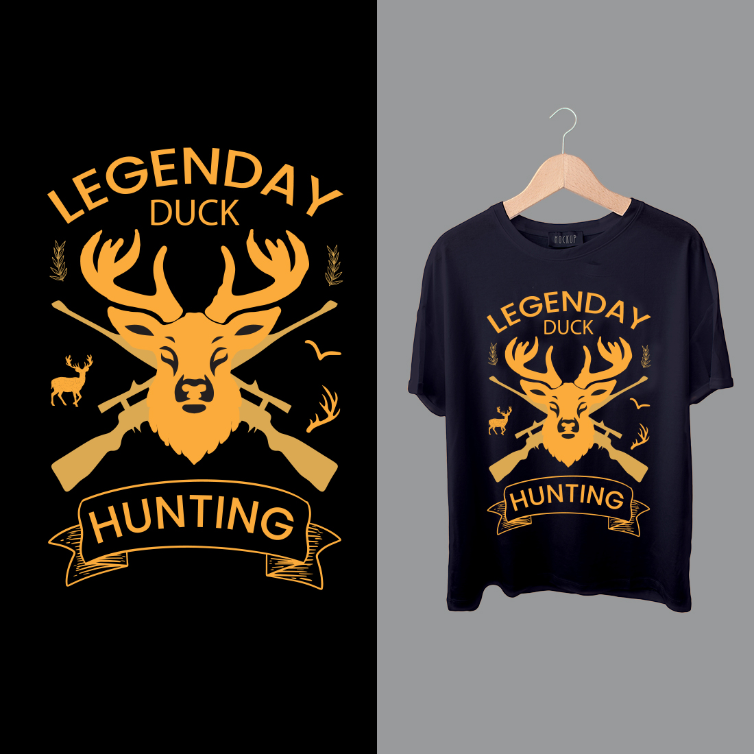 Hunting T-shirt Design preview image.