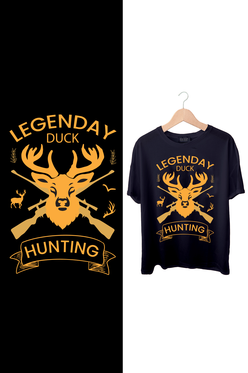 Hunting T-shirt Design pinterest preview image.