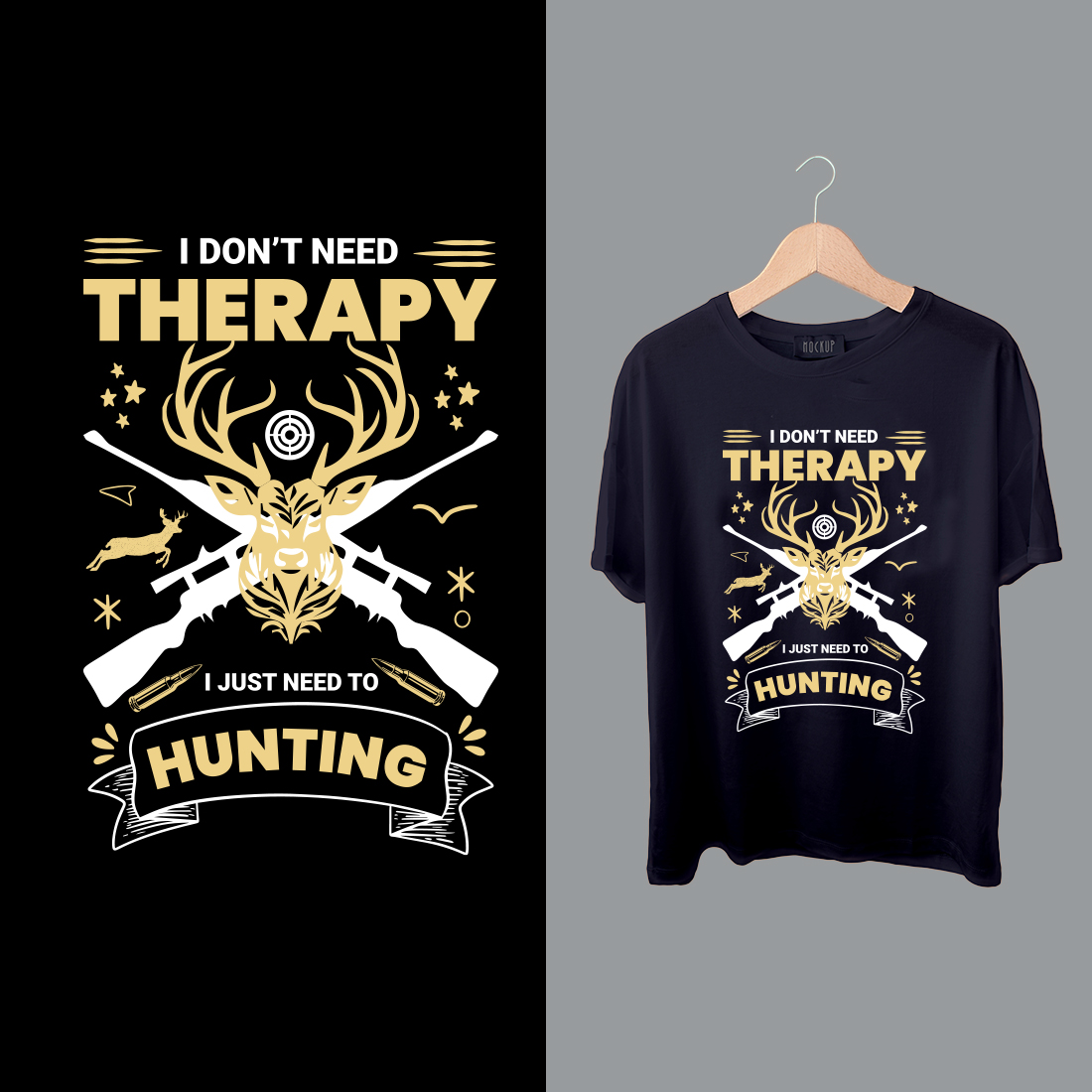 Hunting T-shirt Design preview image.