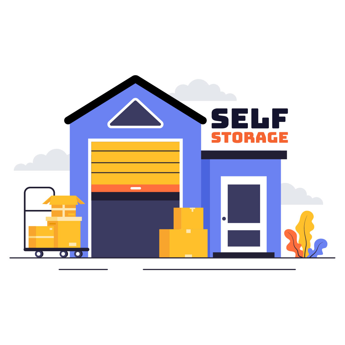 12 Self Storage Facility Illustration preview image.