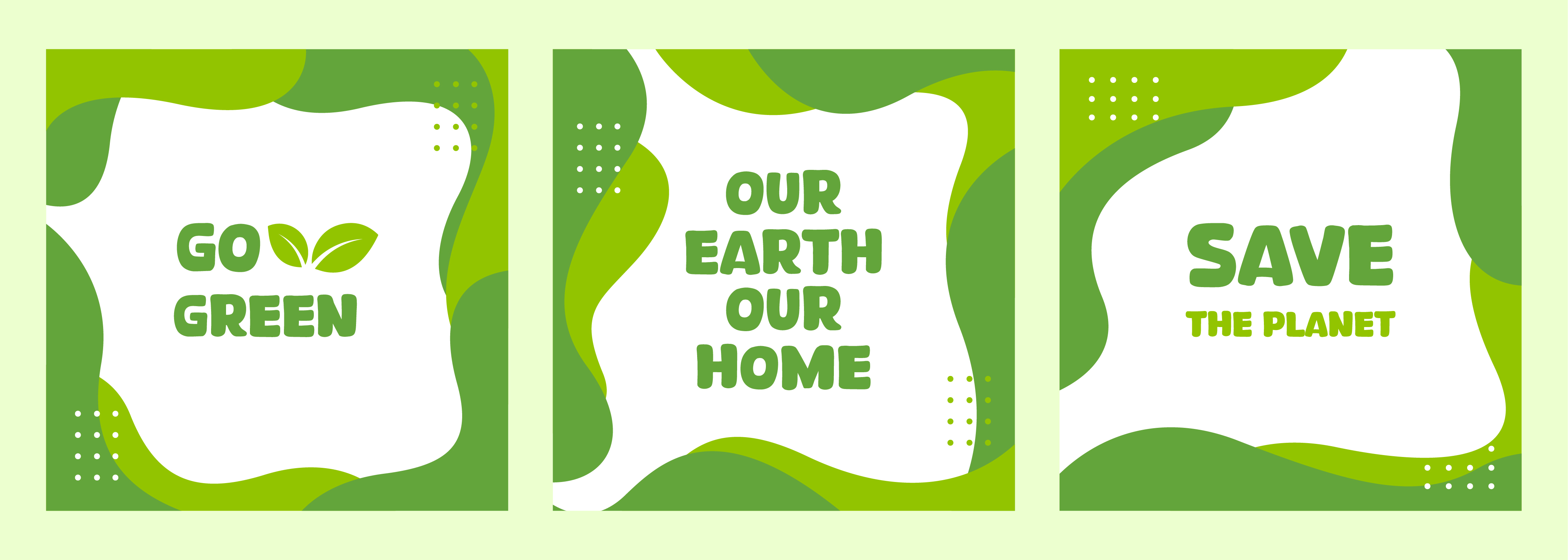 set of earth day design poster template square 305