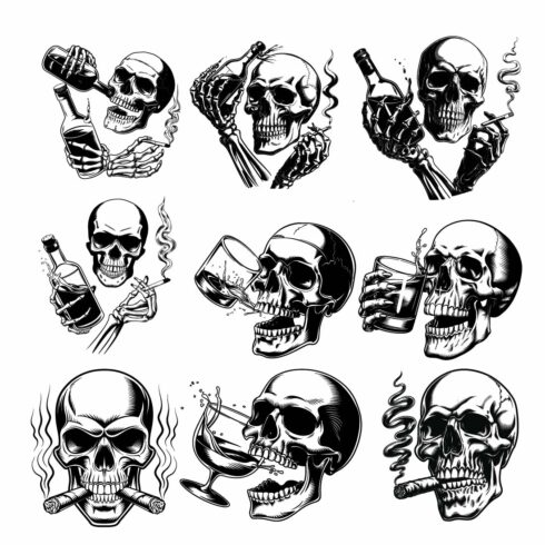 9 Spooky skull icon vector design for Halloween Skull Icon Vector Halloween cover image.