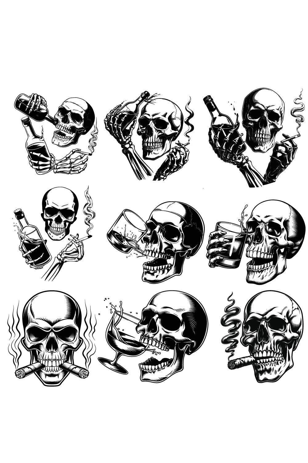 9 Spooky skull icon vector design for Halloween Skull Icon Vector Halloween pinterest preview image.