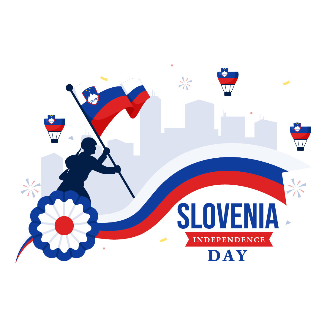 12 Slovenia Independence Day Illustration cover image.