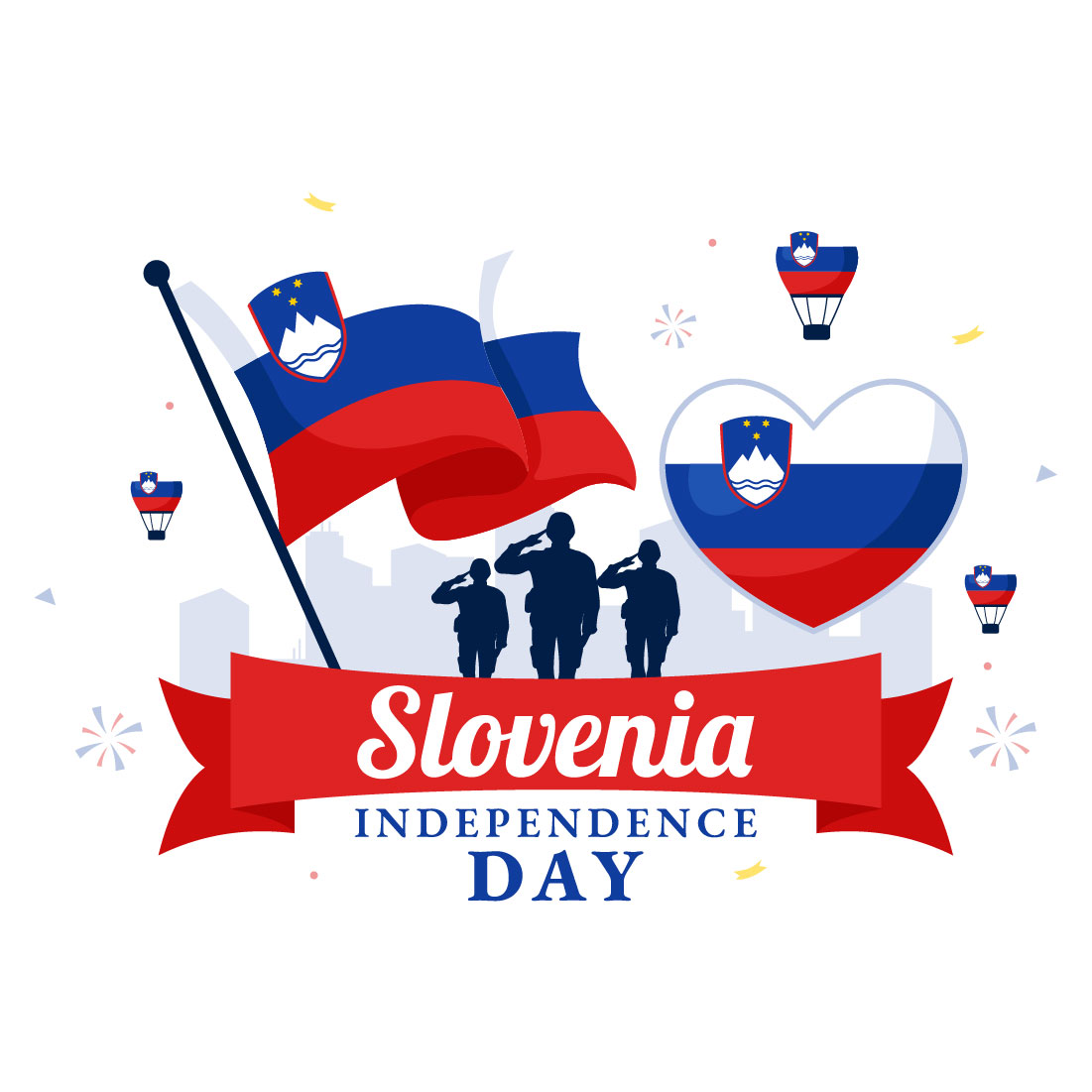 12 Slovenia Independence Day Illustration preview image.