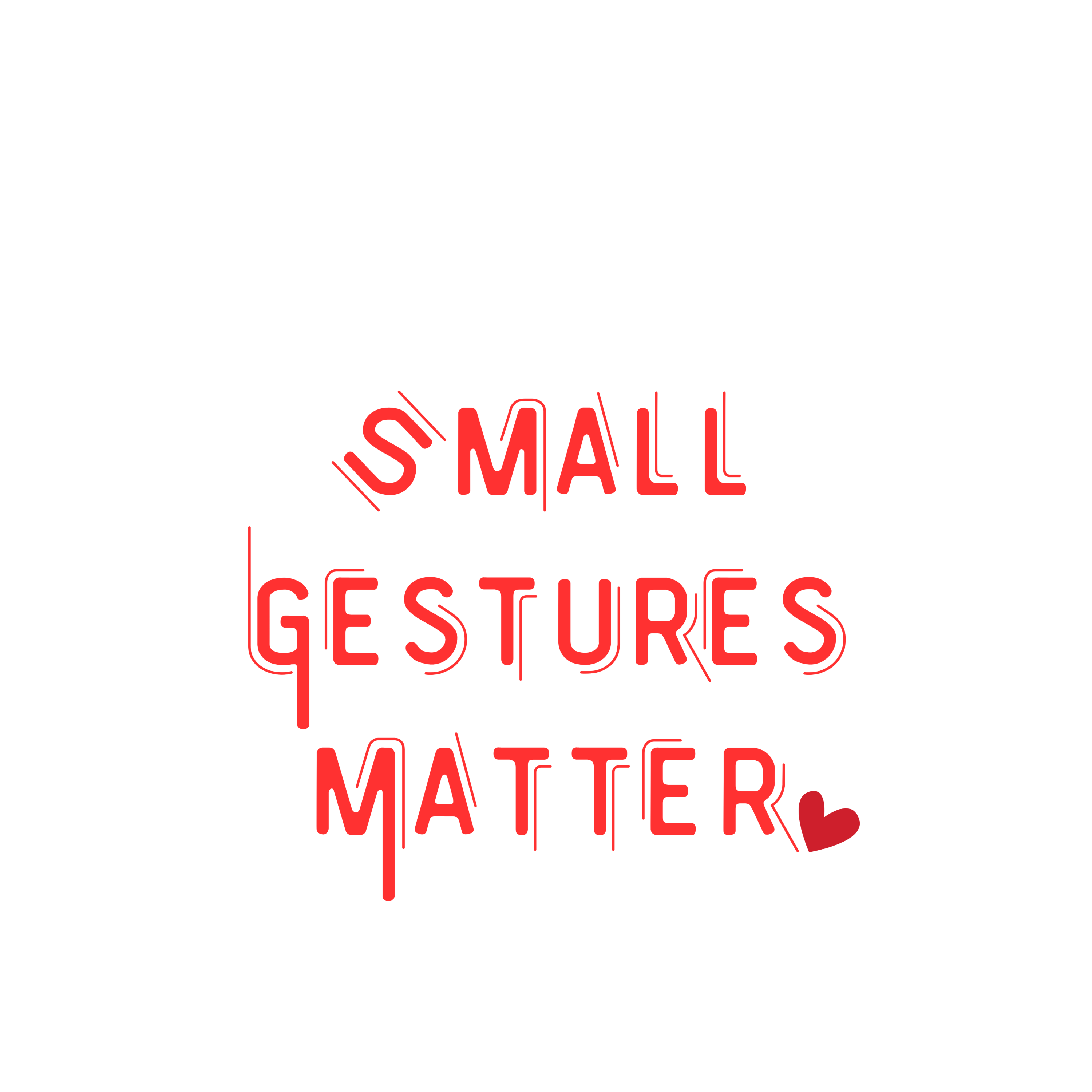 Small Gestures Matter Inspirational Typography Design preview image.