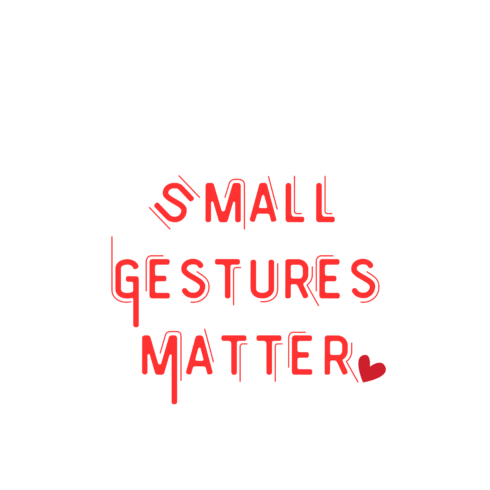 Small Gestures Matter Inspirational Typography Design cover image.