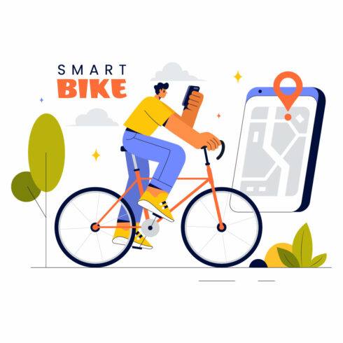 9 Smart Technology Bike Illustration cover image.