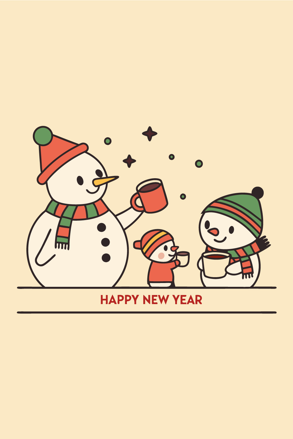 Christmas Snowmen pinterest preview image.