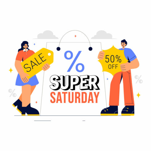 9 Weekend Super Sale Illustration cover image.