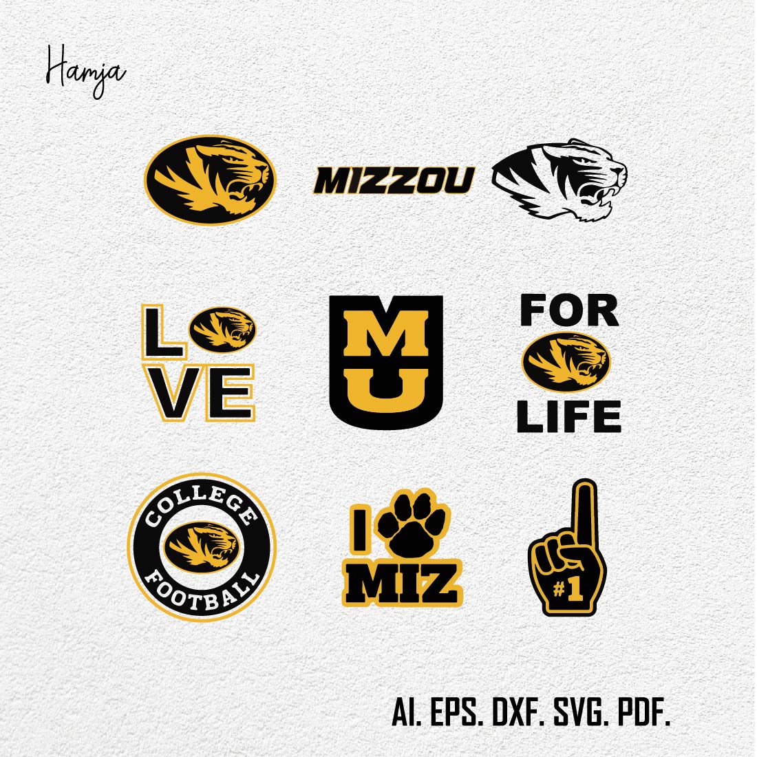 Missouri Tigers Bundle Logo Svg, Missouri Tigers Svg, Sport Svg, Football Svg, NCAA Bundle Svg File Cut Digital Download cover image.