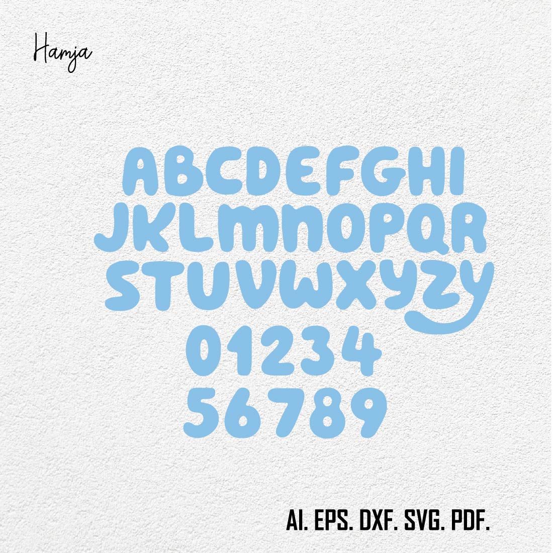 Bluey Font SVG, Bluey Font OTF, Bluey letters SVG, Bluey Alphabet SVG, Bluey Svg Cricut, Bluey svg birthday preview image.