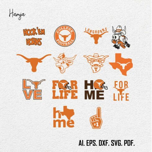 Texas Longhorns Logo SVG bundle cover image.