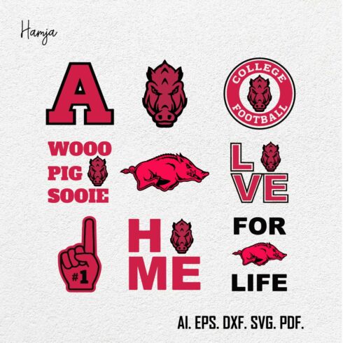 Wooo Pig Bundle NCAA Svg, Sport Svg, NCAA svg, American Football Svg, NCAA Bundle Svg File Cut Digital Download cover image.