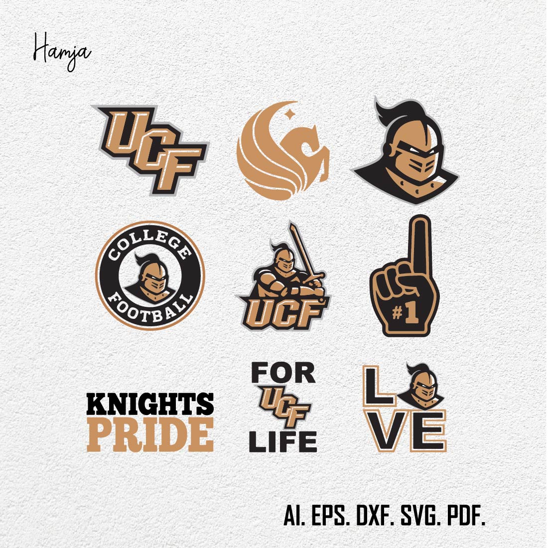 UCF Knights Bundle SVG, UCF Knights Logo, NCAA SVG PNG DXF EPS Digital File, UCF Knights Png cover image.