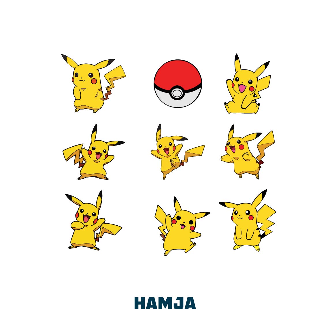 Pokemon Svg, Pikachu Svg, Pokemon Cricut, Pokemon Layered Svg, Pokemon Silhouette Svg, Pokemon Logo Transparent, Png preview image.