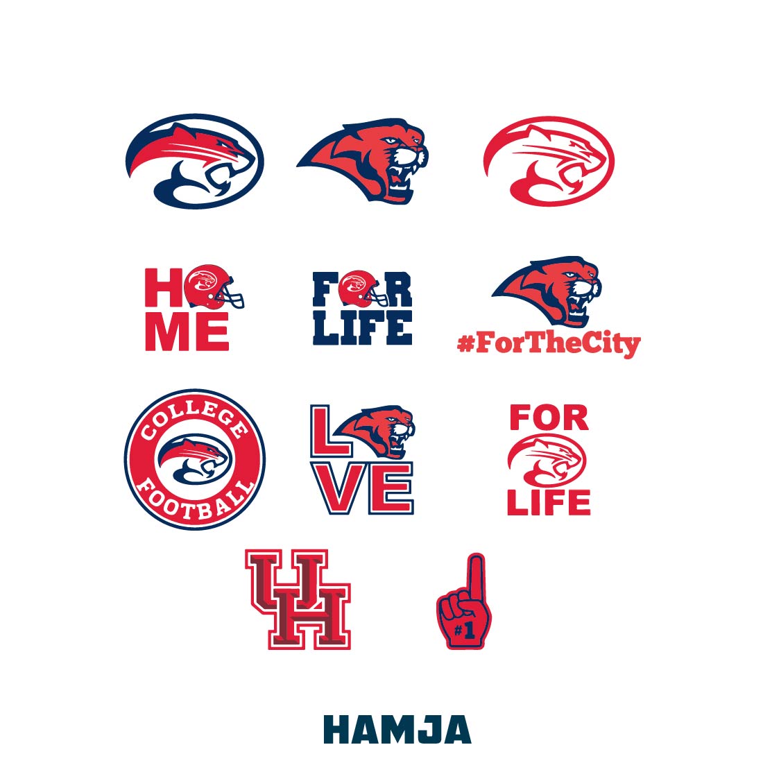 For The City Svg Bundle, For The City logo Svg, NCAA Svg, Sport Svg, Football team Svg, Digital download preview image.