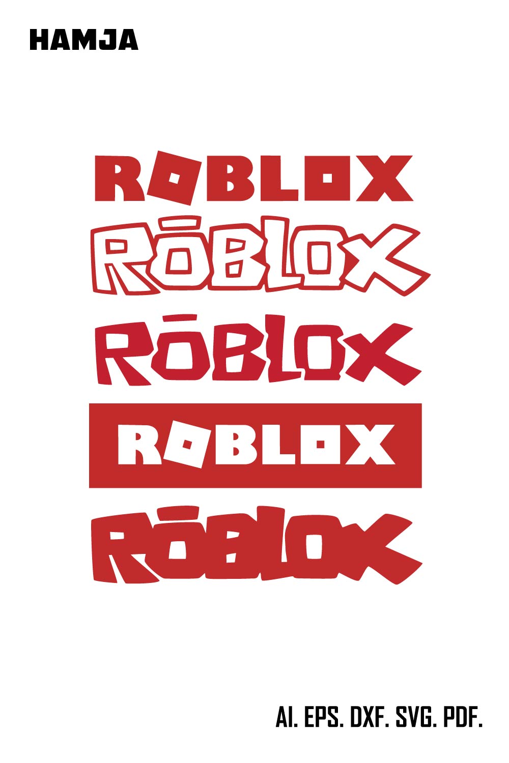 Roblox logo svg, Roblox logo bundle svg, Png, Dxf, Cutting File, Svg Files for Cricut, Silhouette pinterest preview image.