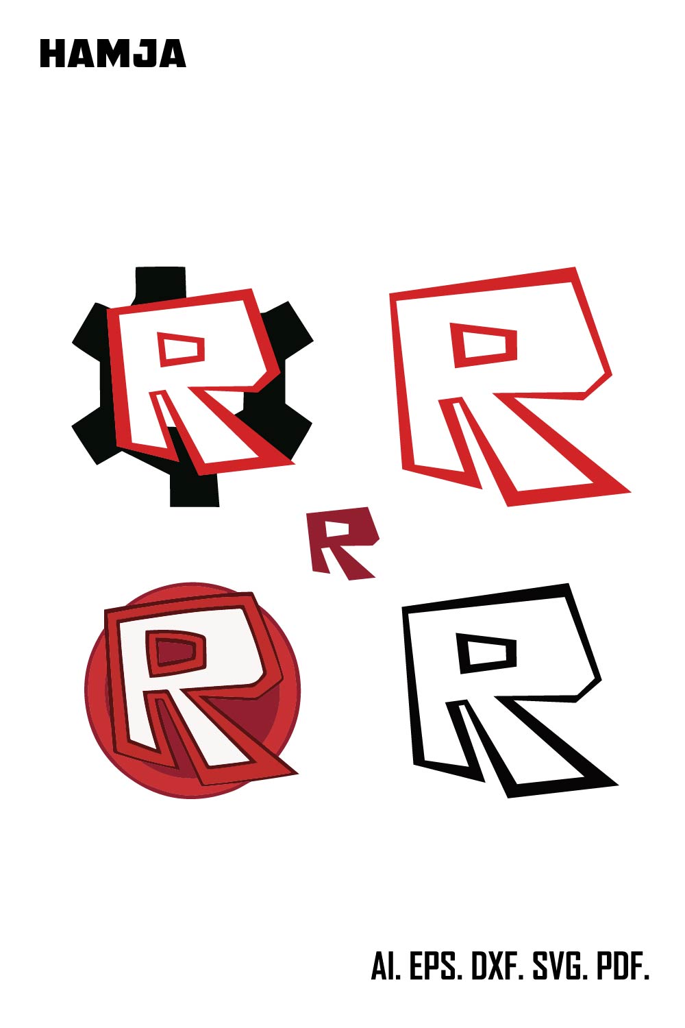 Roblox logo svg, Roblox logo bundle svg, Png, Dxf, Cutting File, Svg Files for Cricut, Silhouette pinterest preview image.