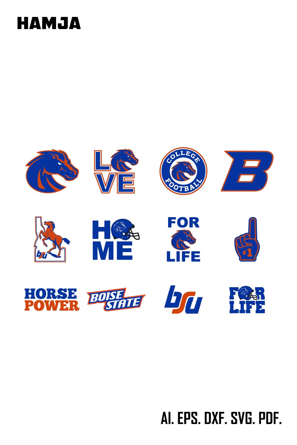 Boise State Broncos Svg, Boise State Broncos Logo, NCAA Svg, Sport Svg, Png Dxf Eps Boise State Broncos Png pinterest preview image.